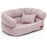 Juelle Hundebett - große Hunde Sofa Abnehmbarer Bezug maschinenwaschbar flauschiges Bett, Hundesessel Santi S-XXL (Größe: XL - 120x85 cm, Helle Rosa )