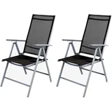 Mojawo Armlehnstuhl Hochlehner 54 x 64 x 106 cm silber 2 St.