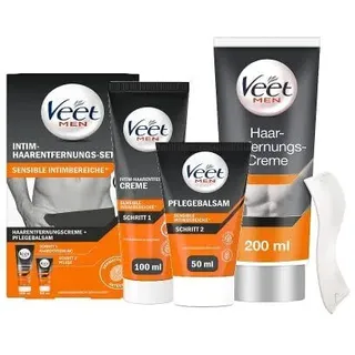 Veet Enthaarung Intim (100ml) Pflegebalsam (50ml) + Haarentfernungscreme 200ml
