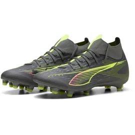 Puma Ultra 5 Match+ FG/AG Wn's Fussballschuh, Matte Aged Silver-Yellow alert/puma Aged Silver, 37