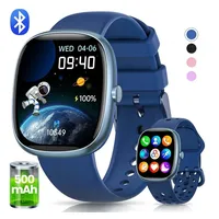 SWGOTA Smartwatch Kinder für Jungen und Mädchen 5-16 Jahren mit Telefon, IP68 Smartwatch (1,5 Zoll), Smartwatch für Kinder mit 20 Sportmodi/Herzfrequenz/Schlafmonitor, Kinder Smartwatch Schrittzähler, Wecker, Geschenk für Kinder blau