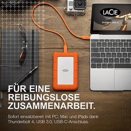 LaCie Rugged 4 TB USB 3.0 orange/silber STFR4000800