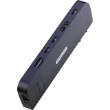 Sitecom AC-2001 6-in-2 Multiport-Hub für MacBook Air (M1/M2/M3) Dunkelblau - Dunkelblau