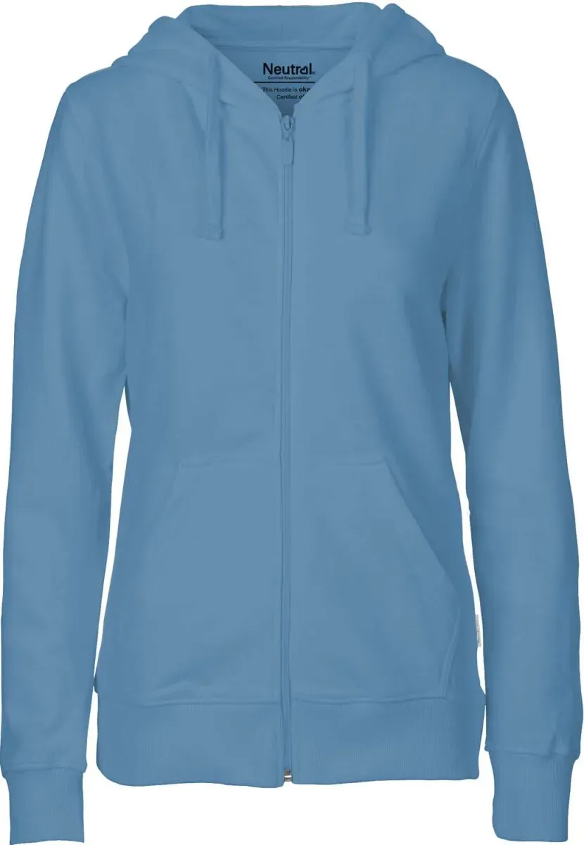 Neutral Damen Bio Kapuzen Sweatjacke O83301 dusty indigo XS