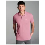 TRIGEMA Poloshirt TRIGEMA "TRIGEMA Poloshirt DELUXE Piqué", Herren, Gr. XL, lila (lilie), 100% Baumwolle, Basic, Shirts