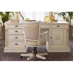 Casa Padrino Luxus Sekretär Creme Antik 185 x 90 x H 81 cm Barock Schreibtisch Möbel - Italienische Luxus Büro Einrichtung