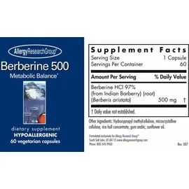 Allergy Research Group Berberine 500 Kapseln 60 St.