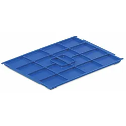 PROREGAL Auflagedeckel für VDA KLT Kleinladungsträger Light mit glattem Boden | BxT 30x40cm | Abdeckung, Deckel, Plombierbar, KLT