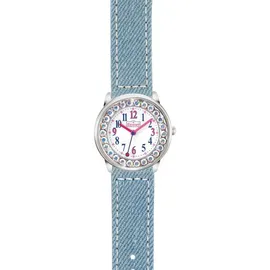Scout Mädchen Analog Quarz Uhr 280381008 0 mm Kunstlederarmband Blau