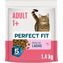 PERFECT FIT Katze Beutel Adult 1+ mit Lachs 5 x 1,4 kg