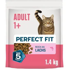 PERFECT FIT Katze Beutel Adult 1+ mit Lachs 5 x 1,4 kg
