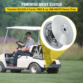Vevor Golf Cart Sekundär Angetriebene Power-Kupplungs-Set, Metalloberflächen-Antriebskupplung, 1985–2007 angetriebenes Kupplungs-Set, kompatibel mit Yamaha Low End G2-G28 Golf Cart (mit Feder)