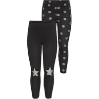 Kidsworld Leggings »2er Pack Leggings, mit Sternen-Print« mit Glitzerdruck