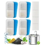 oneisall 4-Pack Ersatzfilter für Katzenbrunnen aus 304 Edelstahl, Trinkbrunnen für Katzen