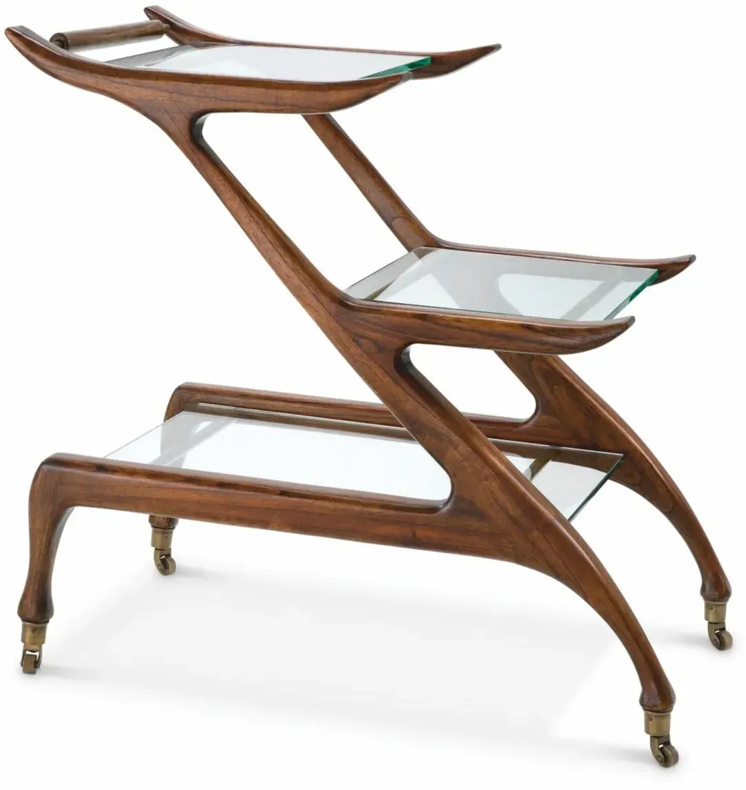 Casa Padrino Luxus Servierwagen Braun 85 x 50 x H. 80 cm - Hotel Accessoires
