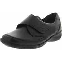 WALDLÄUFER Millu-S, Ortho-Tritt, Glattleder / Stretch, schwarz, Weite M, Klettverschluss M54306-301- 38 - Schwarz - 38