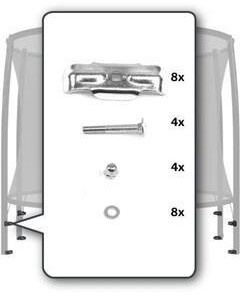 BERG Trampolin Montageset für Sicherheitsnetz Standard ERSATZTEIL