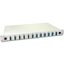 Lightwin LWL Spleißbox, 12x DSC Multimode, 50/125μm OM3 Pigtail - 19"