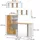 Vicco Schreibtisch-Set Tomy, Weiß/Goldkraft Eiche, 150 x 59 cm 3er Set da 2 Regale+schreibtisch, Vicco