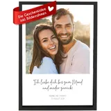 Wackadoo Bilderrahmen mit eigenem Foto und individuellem Text - Poster mit Wunschmotiv und Text, fotogeschenke personalisiert, personalisiertes geschenk, fotogeschenk