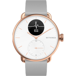 Withings Scanwatch Hybrid Smartwatch Scanwatch 38mm (rosegold) HWA09-model 5-All-Int - digital/analog,weiß,grau - 38mm