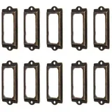 50 Stück Vintage-etikettenhalter Aus Bronzefarbenem Metall, 60 X 17 Mm, Für Bücherregal, Schublade Und Schrank - Kzq