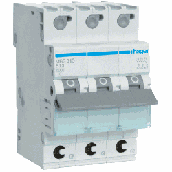 Hager Leitungsschutzschalter MBS 310, 10A, 3-polig - QuickConnect