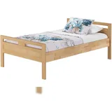 Erst-Holz Überlanges Holzbett, Seniorenbett 120x220 Buche lackiert V-60.74-12-220 ohne Zubehör