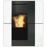 Edilkamin wasserführender Pelletofen | BLADE H 23 EVO | 22,8 kW | Keramik weiß