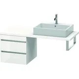 Duravit DuraStyle Waschtisch-Unterschrank DS533704918 50 x 54,8 cm, graphit matt/weiß matt, für Konsole, 2 Schubkästen