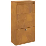 vidaXL Paketbox Braun inkl. Zeitungsfach