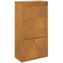 vidaXL Paketbox Braun inkl. Zeitungsfach