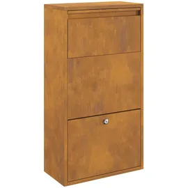 vidaXL Paketbox Braun inkl. Zeitungsfach