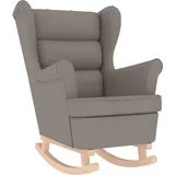 Schaukelsessel Taupe 74x90x102 cm Stoff - Taupe