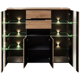 Innostyle Highboard Memphis 127 cm Braun / Grau