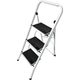 Trittleiter 3 Stufen,Trittleiter Klappleiter, Stehleiter klappbar, Haushaltsleiter Stufenleiter,Stufenstehleiter 150 kg Tragkraft