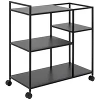 Ambia Home Servierwagen Schwarz, Metall, 40x85x78 cm, Esszimmer, Barmöbel,