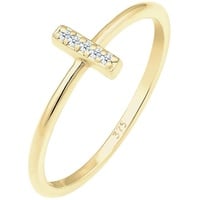 Elli PREMIUM Ring Damen Kreuz Symbol Geo Diamant (0.025 ct.) 375 Gelbgold