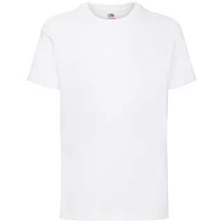 Fruit of the Loom Valueweight T Kids Basic T-shirt in versch. Farben und Größen, weiß, 140