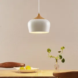 LINDBY Vilsera 1-flg. 30 cm skandinavisch weiß Metall