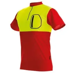 Pfanner® Funktionsshirt ZIPP-NECK kurzarm, gelb/rot 1 Stück, Größe: M