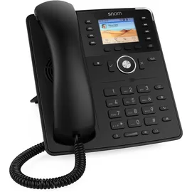 Snom D735 IP Telefon, SIP Tischtelefon (hochauflösendes grafisches 2,7-Zoll-TFT-Display, 32 Funktionstasten (8 physisch), schwarz, 00004389