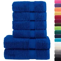 VidaXL 6-tlg. Premium-Handtuch-Set SOLUND Blau 600 g/m2,