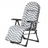 Kadax Gartensessel Relaxstuhl 58 x 147 cm Grau