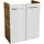 Fackelmann Waschbeckenunterschrank Milano 52 x 61 x 27,5 cm Braun/Weiß