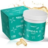 BjökoVit OMEGA 3 KAPSELN | Hochdosiert & Vegan | pflanzenbasiertes DHA und EPA aus Algenöl | Reines und VEGANES Omega-3