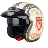 Jet helme mit innerer Sonnenblende Retro Motorradhelm Chopper Scooter 3/4 Jet helme Casco Moto DOT