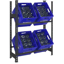 Simon Rack Simonrack Simonbottle Getränkekistenregal Bottleclick (H x B x T: 100 x 80 x 30 cm, Traglast Einlegeboden: 100 kg, Anzahl Böden: 2 Stk., Stecken, Anthrazit)