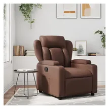 vidaXL Relaxsessel Kunstleder 55,1 x 100 x 73,1 cm Braun mit verstellbarer Rückenlehne
