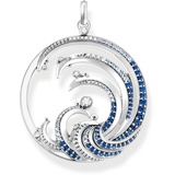 Thomas Sabo PE930-644-1 Anhänger Silber Welle mit Blauen Steinen